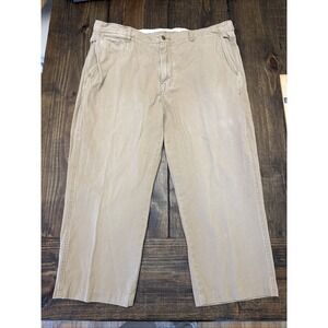 Men's Vintage Polo Ralph Lauren Khaki‎ Pants, Hemmed, 42x24.5, Beige, Pockets